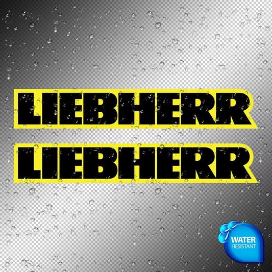 Liebherr Sticker Decals (not printed) dual color