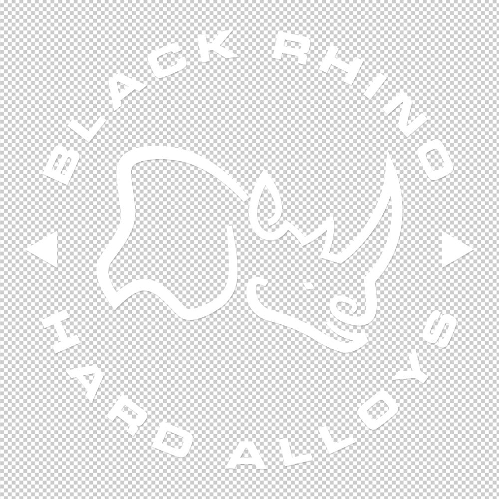Black Rhino Circle | Sticker Decals (not printed)