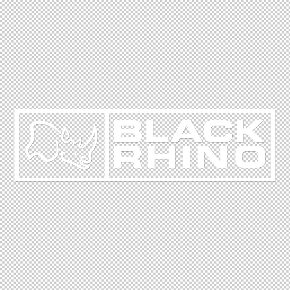 Black Rhino rectangle Sticker Decals (not printed)