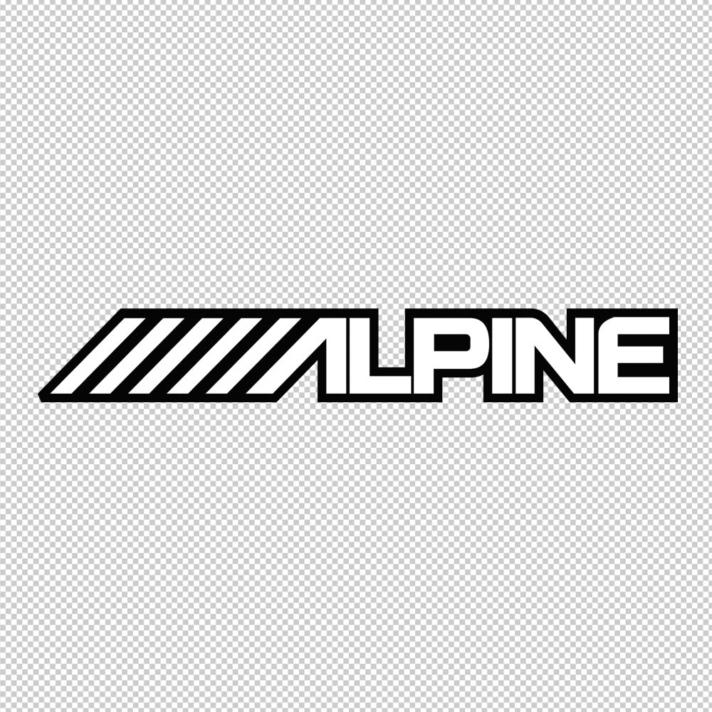 Alpine Audio Sticker Decals (not printed) dual color