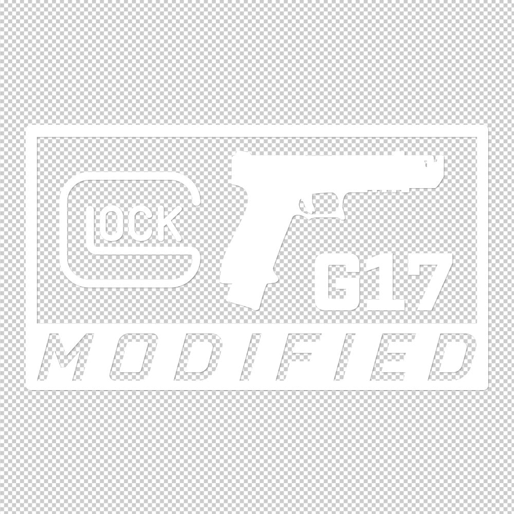 Glock 17 Modified Sticker Decals (die cut not printed)